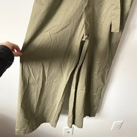 Mango Boilersuit Belted Tie Waist Jumpsuit Army Green Khaki Size XS NWT - Picture 6 of 10